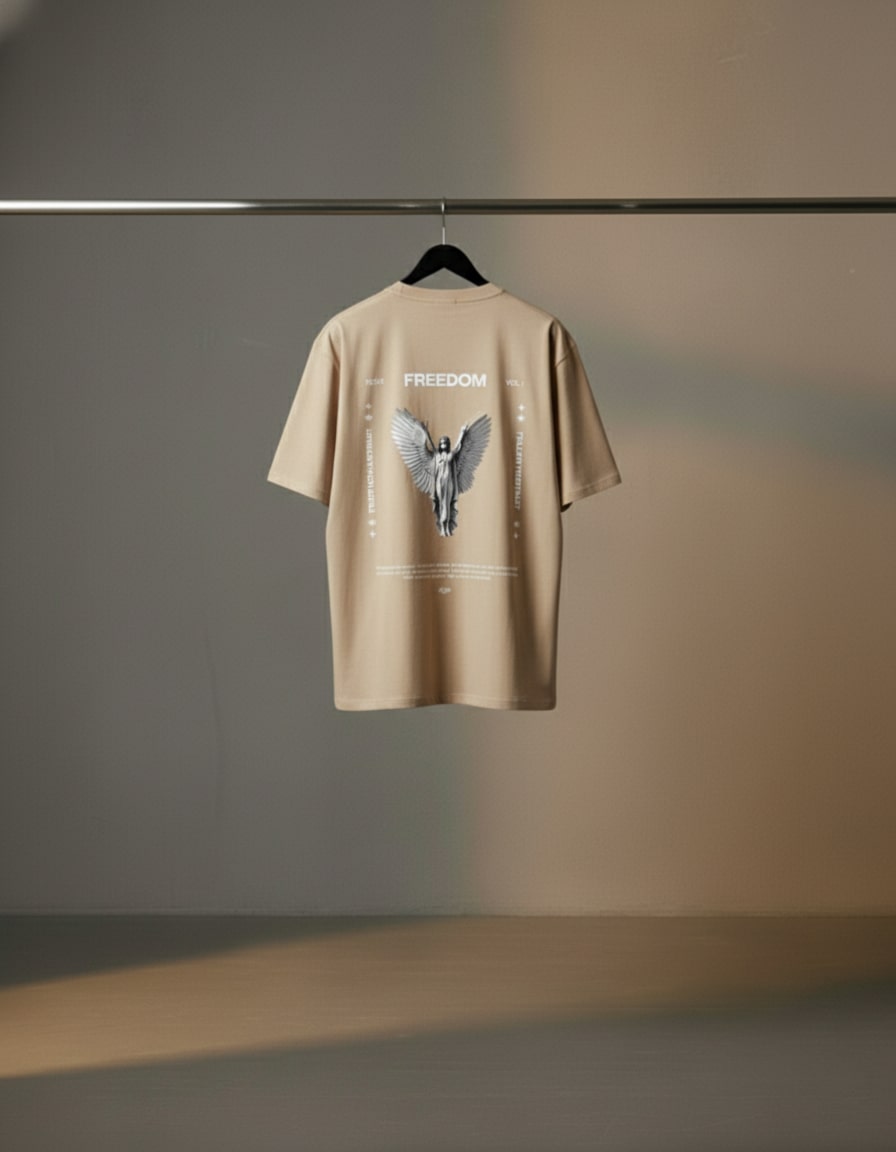 "Freedom Angel" Oversized Graphic T-Shirt