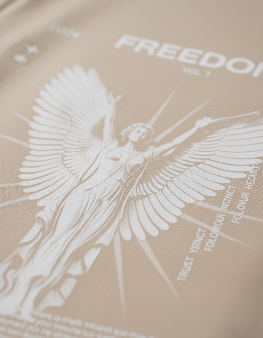 "Freedom Angel" Oversized Graphic T-Shirt