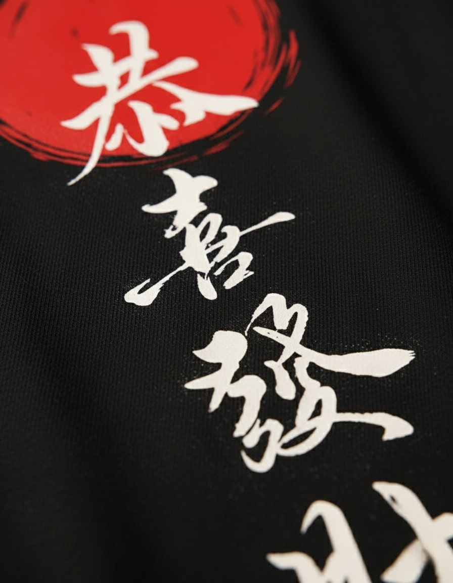 "Japanese Calligraphy" Oversized Graphic T-Shirt