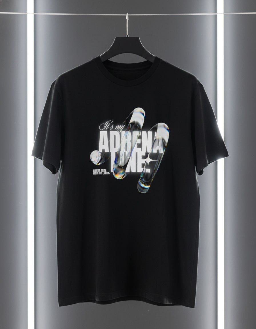 "Adrenaline" Regular Fit Graphic T-Shirt