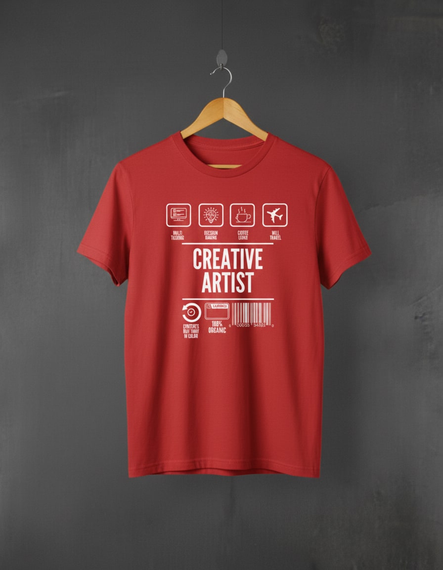 "Creative Artist" Regular Fit Graphic T-Shirt